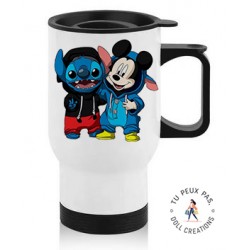 Tasse isotherme - Stitch et Mickey
