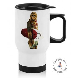 Tasse isotherme - Chewbacca prêt pour le surf Star Wars