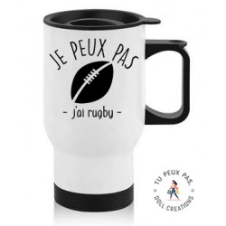 Tasse isotherme Je peux pas j' ai Rugby - Mug Aluminium