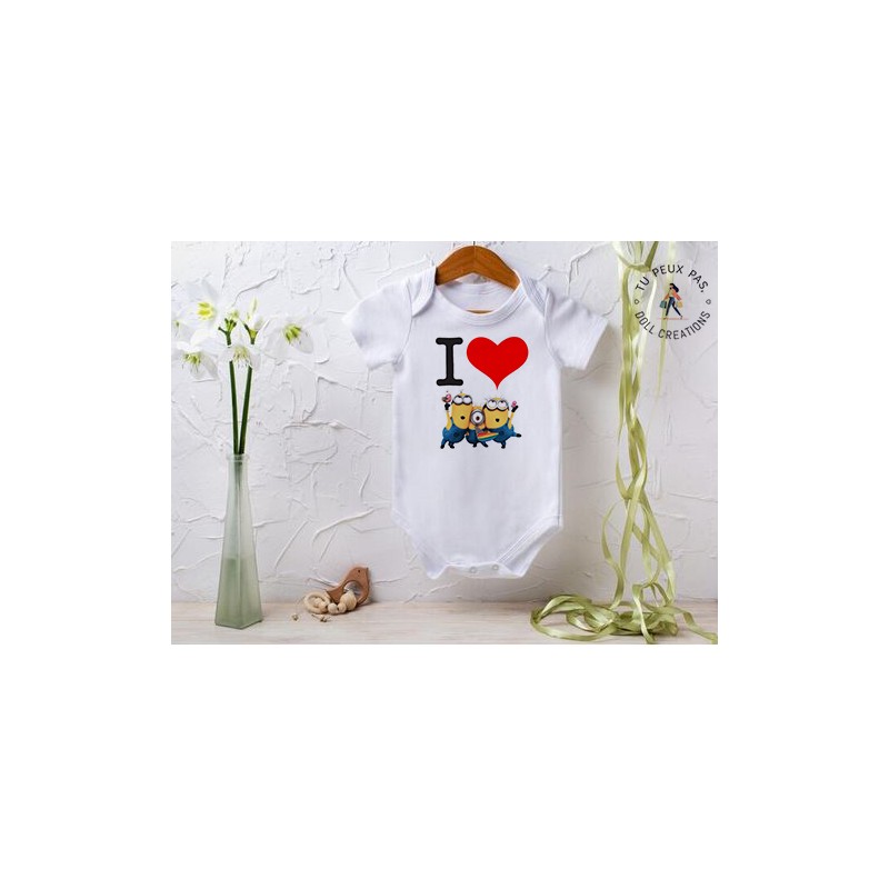 Body bébé "I love les minions"
