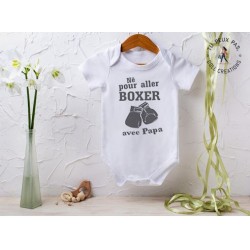 Body bébé "Né pour boxer"