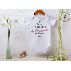 Body bébé "On ne touche pas à la princesse de Maman"