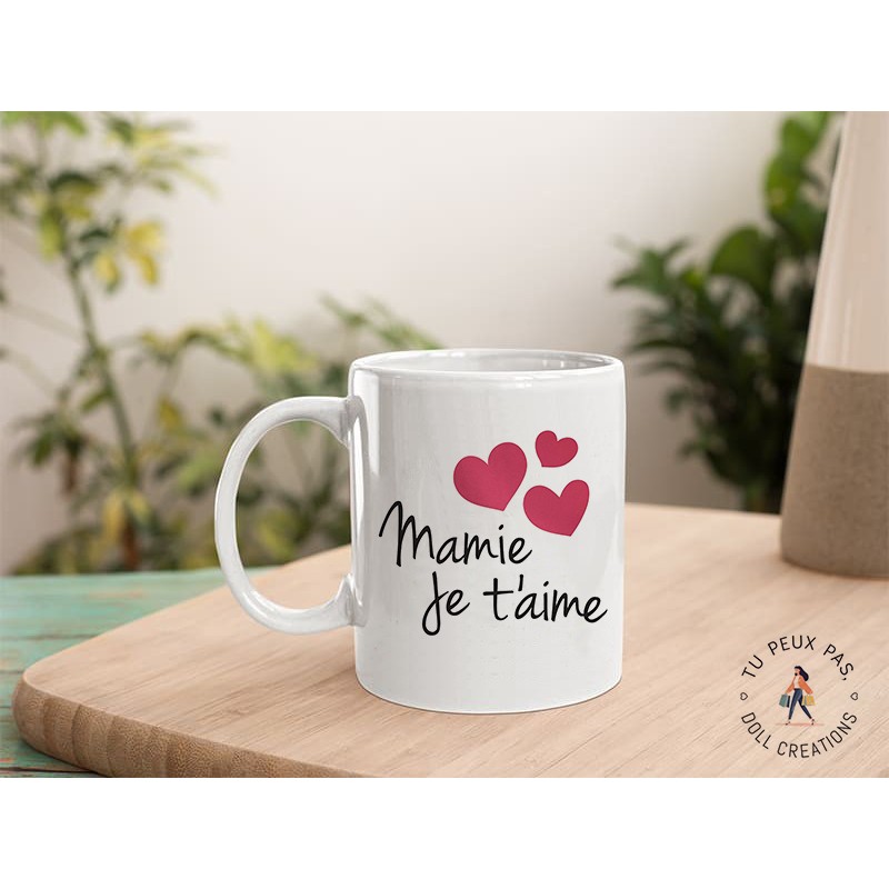 Mug - Mamie Je t'aime Personnalisable avec prénom