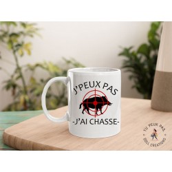 Mug - Je peux pas j'ai chasse - Tasse