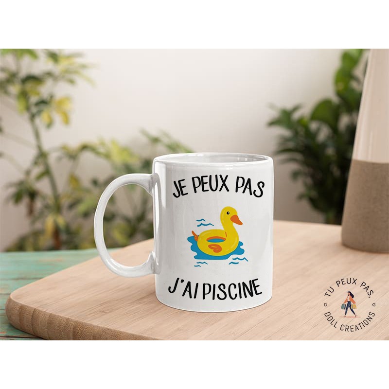 Mug - Je peux pas j'ai piscine Petit Canard