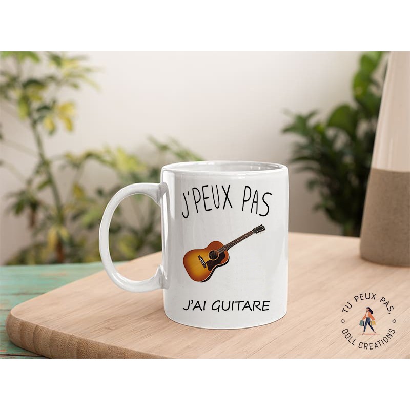 Mug j'peux pas j'ai guitare - Tasse