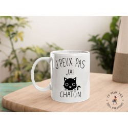 Mug  Je peux pas j'ai chaton - Tasse