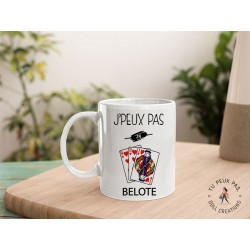 Mug j'peux pas J'ai belote - Tasse