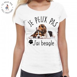 T-Shirt j'peux pas j'ai beagle - Femme