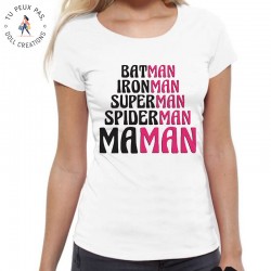T-Shirt Maman Super Héros - Femme Cadeau