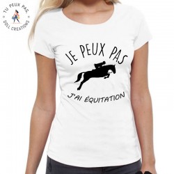 T-Shirt j'peux j'ai équitation - Femme