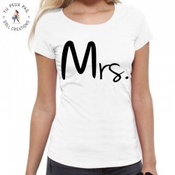 T-Shirt  Mrs - Femme Cadeau Mariage