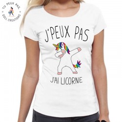 T-Shirt Je peux pas J'ai Licorne Dab comme Pogba - Cadeau Danseuse