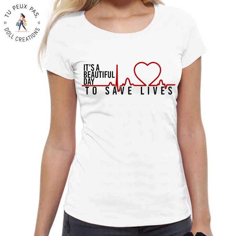 T-Shirt sauver des vies - Femme