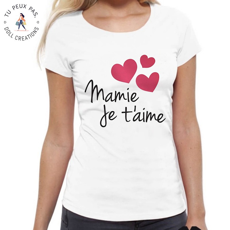 T-Shirt Mamie je t'aime - femme