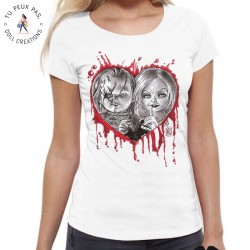 T-Shirt Chucky lovers - Femme