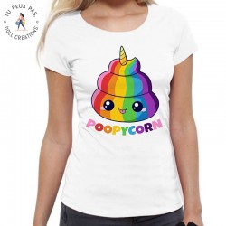 T-Shirt POOPYCORN - Femme Cadeau