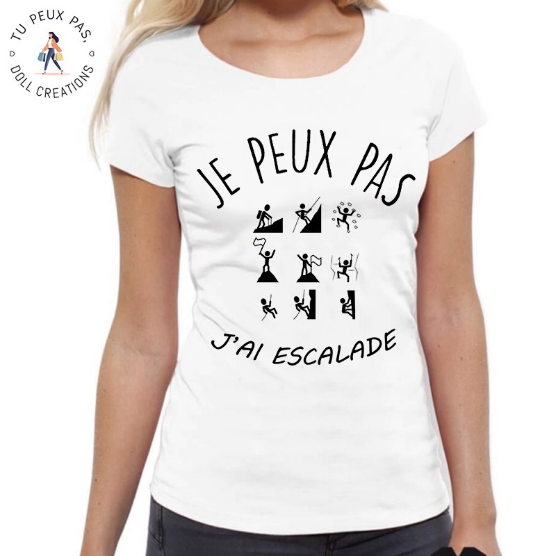T-Shirt j'peux pas j'ai escalade - Tee shirt grimpette