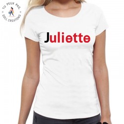 T-Shirt Nutella avec prénom personnalisable - Femme