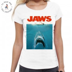 T-Shirt pour femme affiche Jaws Les Dents de la mer