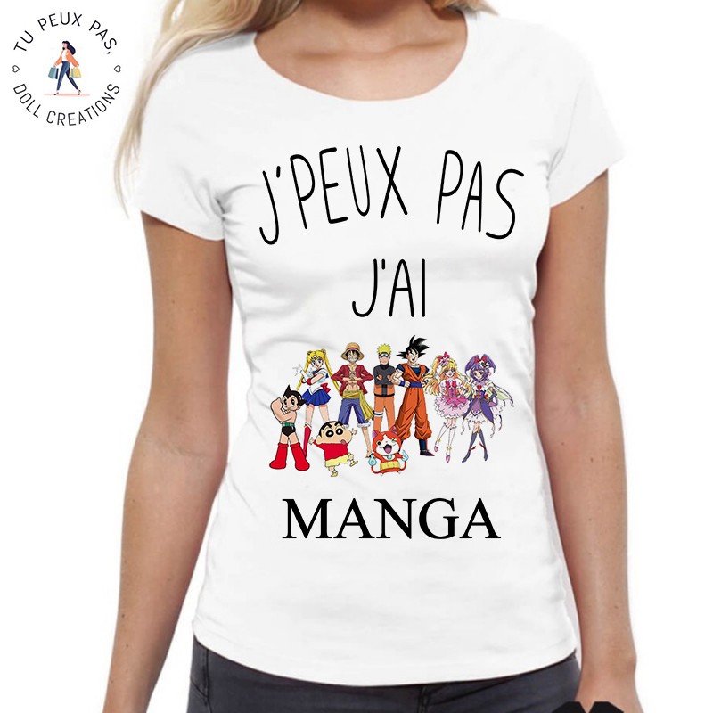T-Shirt Je peux pas J'ai manga - Cadeau Manga