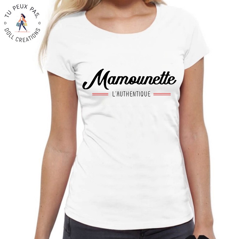 T-Shirt Mamounette l'authentique maman mère - Femme