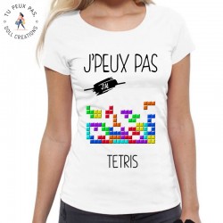 T-Shirt je peux pas j'ai tetris - Femme