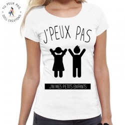 T-Shirt j'peux pas j'ai mes petits enfants - Femme grand mère