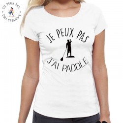 T-Shirt je peux pas j'ai paddle - Femme