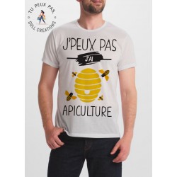 T-shirt j'peux pas j'ai apiculture en couleur - cadeau homme Abeille