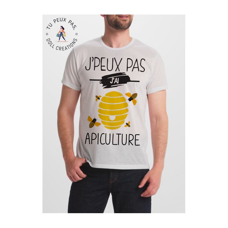 T-shirt j'peux pas j'ai apiculture en couleur - cadeau homme Abeille