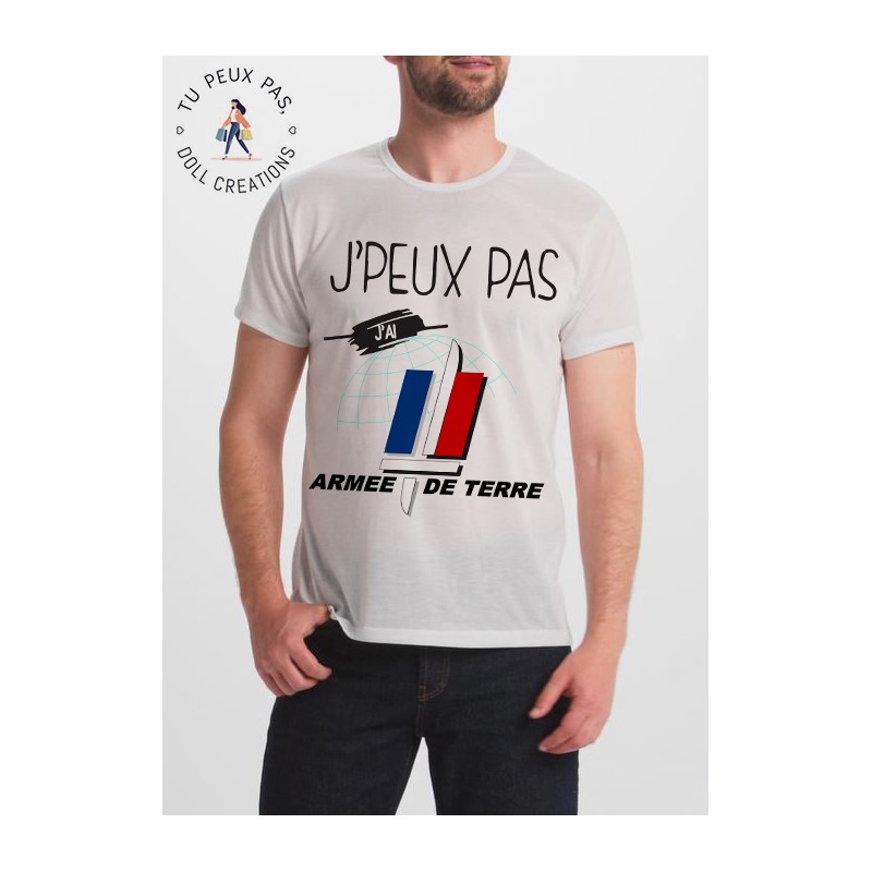 t-shirt je peux pas j'ai armée de terre - homme