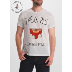 t-shirt je ne suis pas j'ai beer pong - cadeau homme