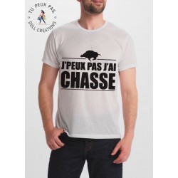 T-shirt j'peux pas j'ai chasse - cadeau chasseur homme