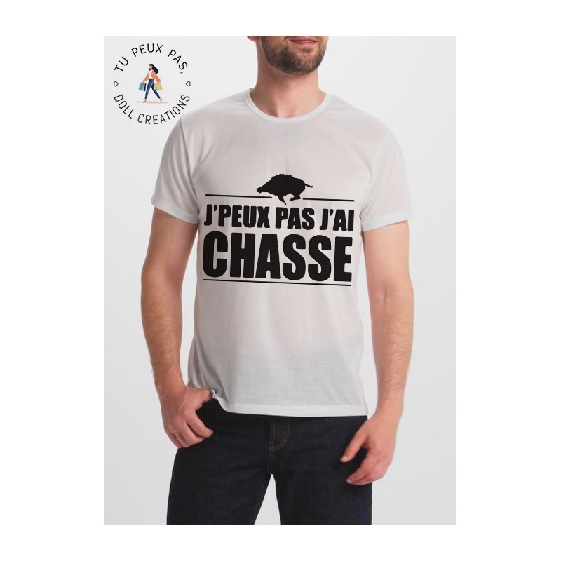 T-shirt j'peux pas j'ai chasse - cadeau chasseur homme