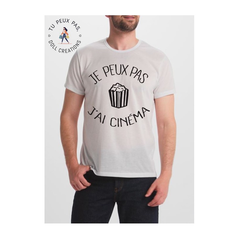 T-shirt j'peux pas j'ai pas J'ai cinéma - cadeau homme film