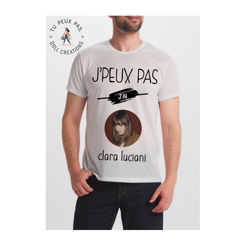 T-shirt je peux pas j'ai Clara Luciani - homme