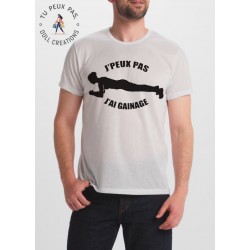 T-shirt je peux pas j'ai gainage - Adulte