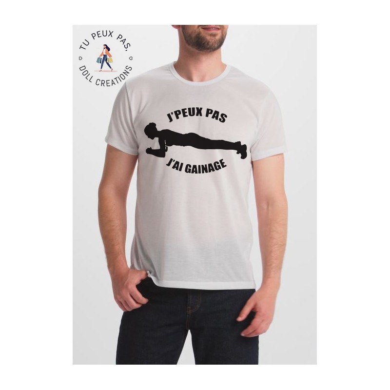 T-shirt je peux pas j'ai gainage - Adulte