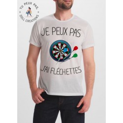 T-Shirt Je peux pas j'ai fléchettes - Cadeau Pro Tir à l'arc