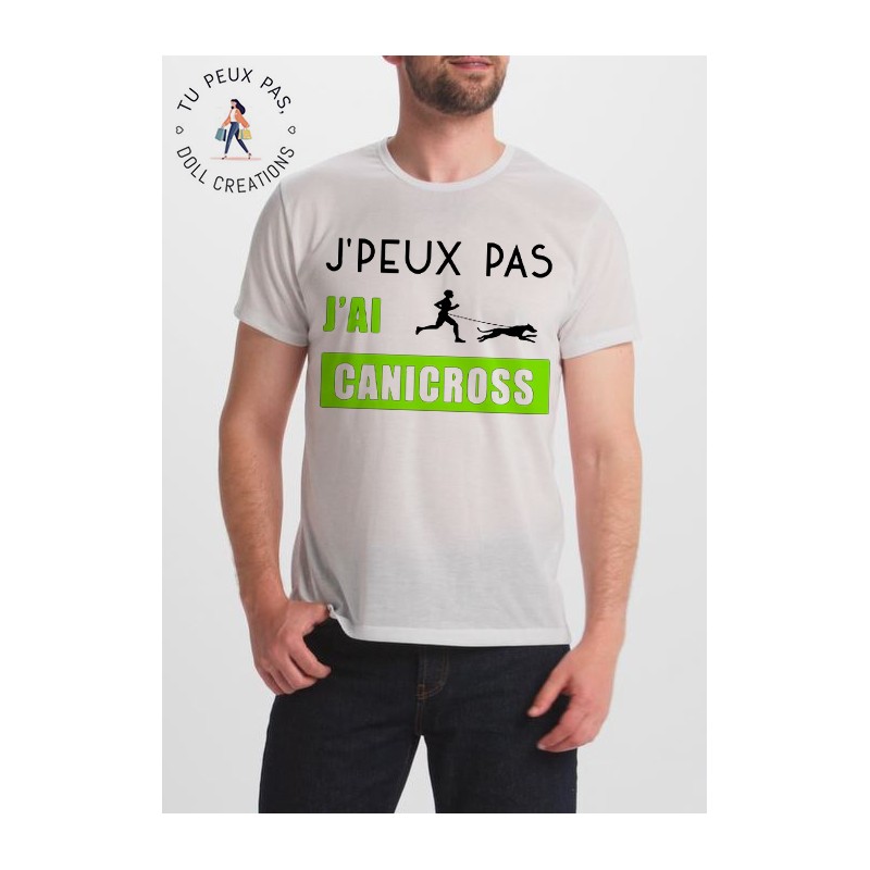 T-shirt Je peux pas j'ai canicross - homme cadeau