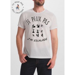 T-shirt j'peux pas j'ai escalade - cadeau homme grimpe