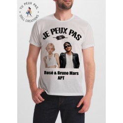 T-shirt j'peux pas j'ai APT Bruno Mars Rosé - homme