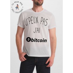 T-shirt j'peux pas j'ai bitcoin - homme