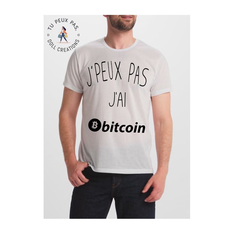 T-shirt j'peux pas j'ai bitcoin - homme