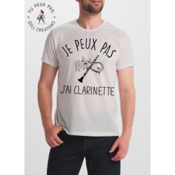 T-shirt j'peux pas j'ai clarinette - homme
