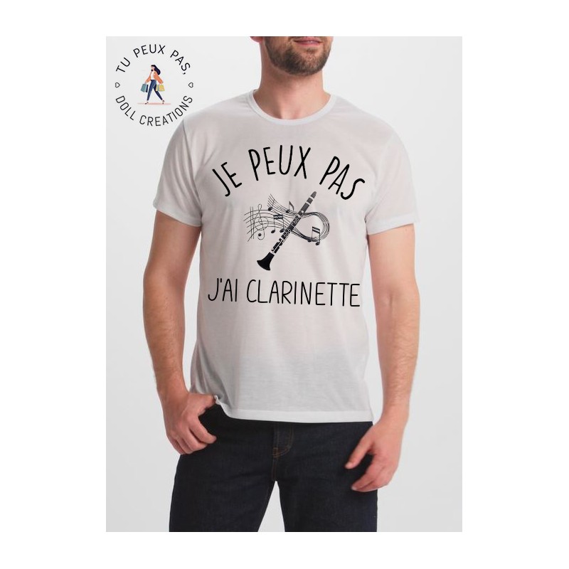 T-shirt j'peux pas j'ai clarinette - homme