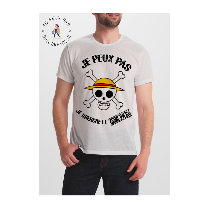 T-shirt Je peux pas je cherche le one piece manga