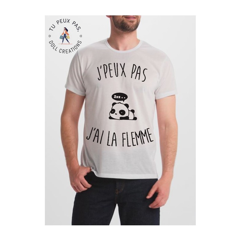 T-shirt je peux pas j'ai la flemme - homme