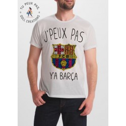 T-shirt je peux pas y'a barça - cadeau foot homme